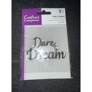 Dare to Dream Stamp Clear‎ Cling Set Crafter's Companion Text Script